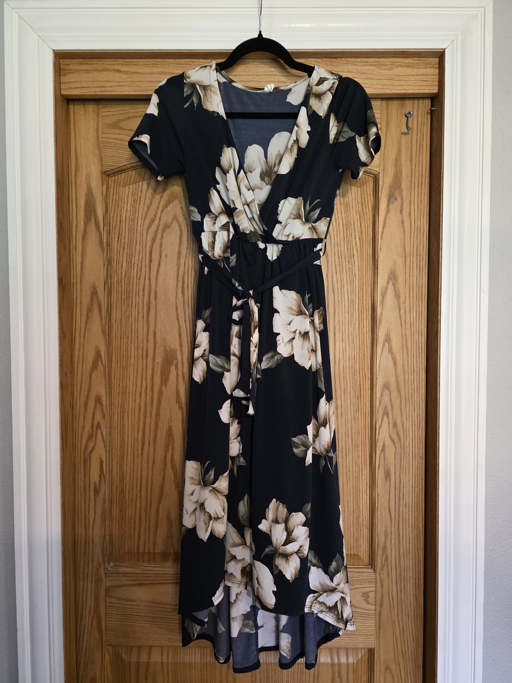 Pinkblush Navy Floral High-Low Wrap Dress
